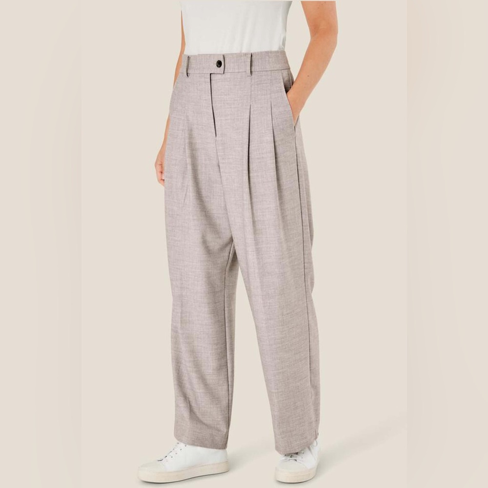 Masai Perlias Wide leg Straight leg Trouser In Grey